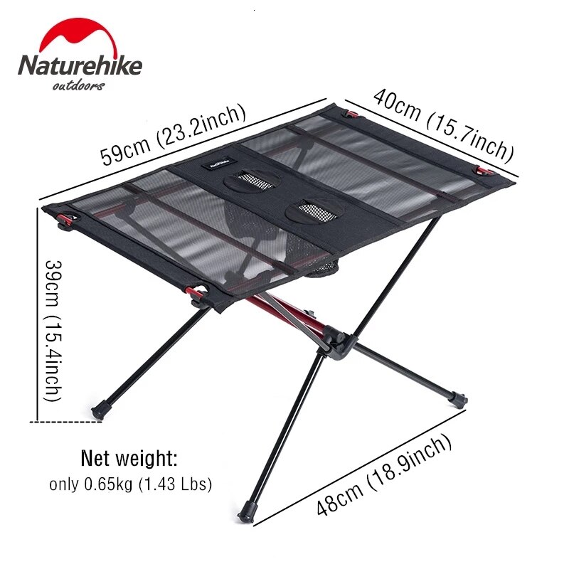 Naturehike Lightweight Folding Aluminum Table Portable Outdoor Camping Fishing Picnic Barbecue Table