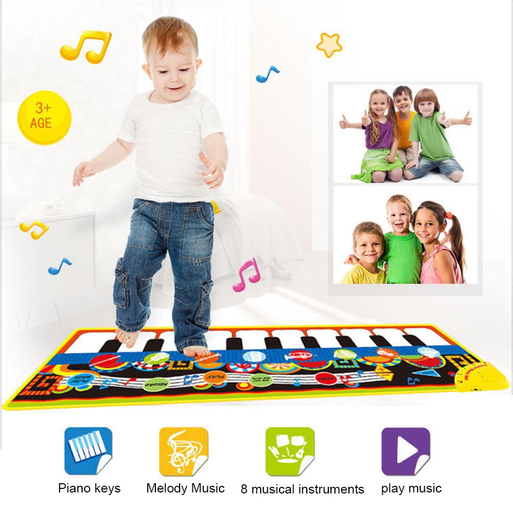 Te Dragen 10 Wit Piano 'S Kan Worden Gespeeld 5 Modi 19 Piano Keyboard Speelgoed Muziek Mat Kids Vroege educatief Speelgoed