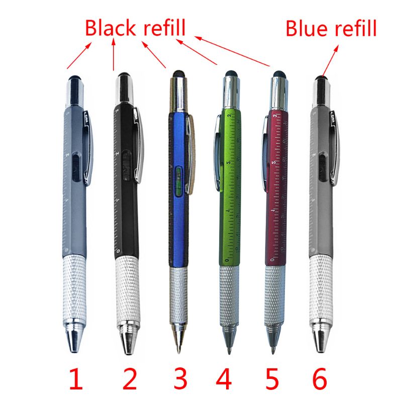 Multi-Functional Tool Tech Ballpoint Pen 6 in 1 Ballpoint Pen, Screwdriver K9FA
