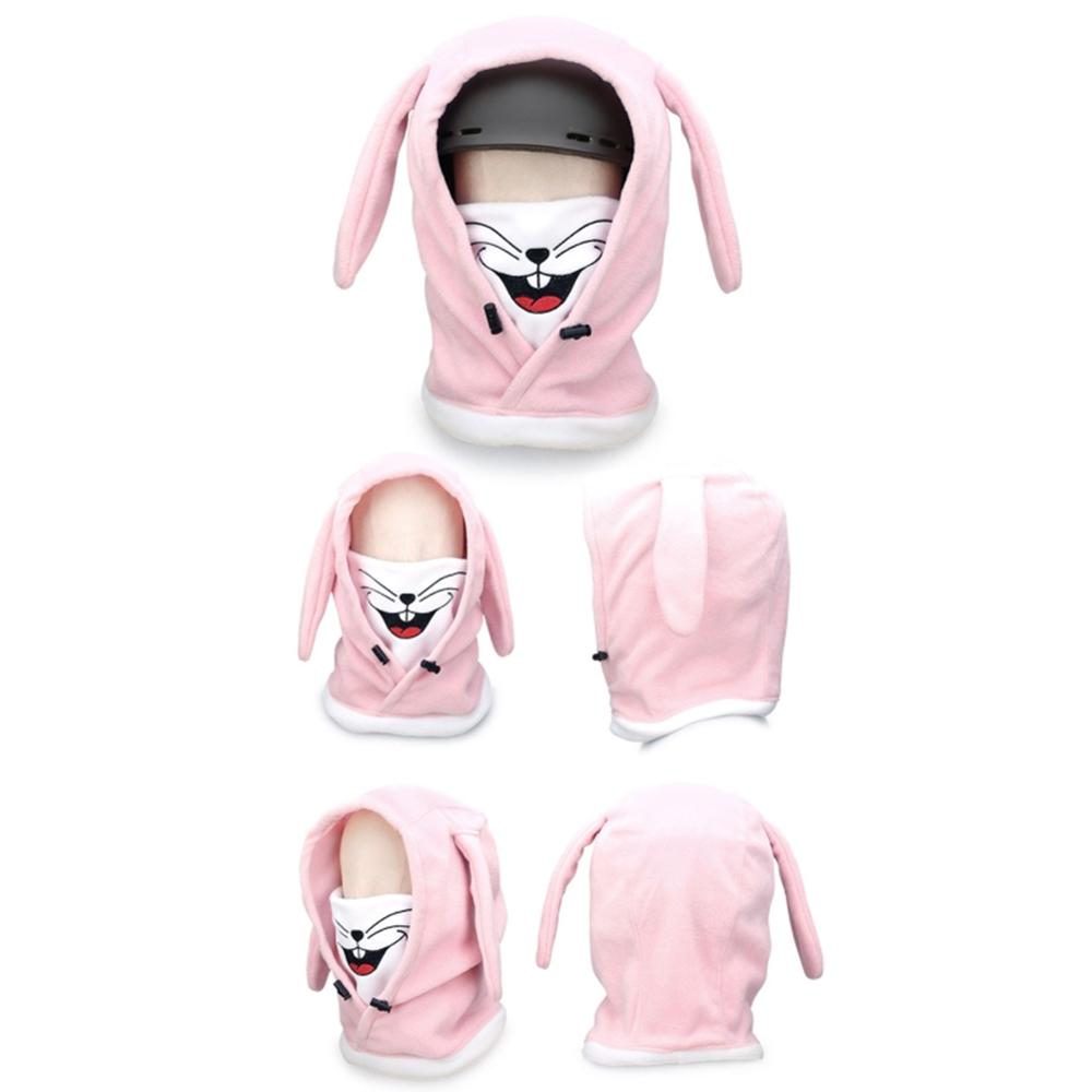 Schattige Skiën Hoofddeksels Cartoon Dier Patroon Volledige Gezicht Thermische Outdoor Beschermende Balaclava Hood Ski Fietsen Masker Helm