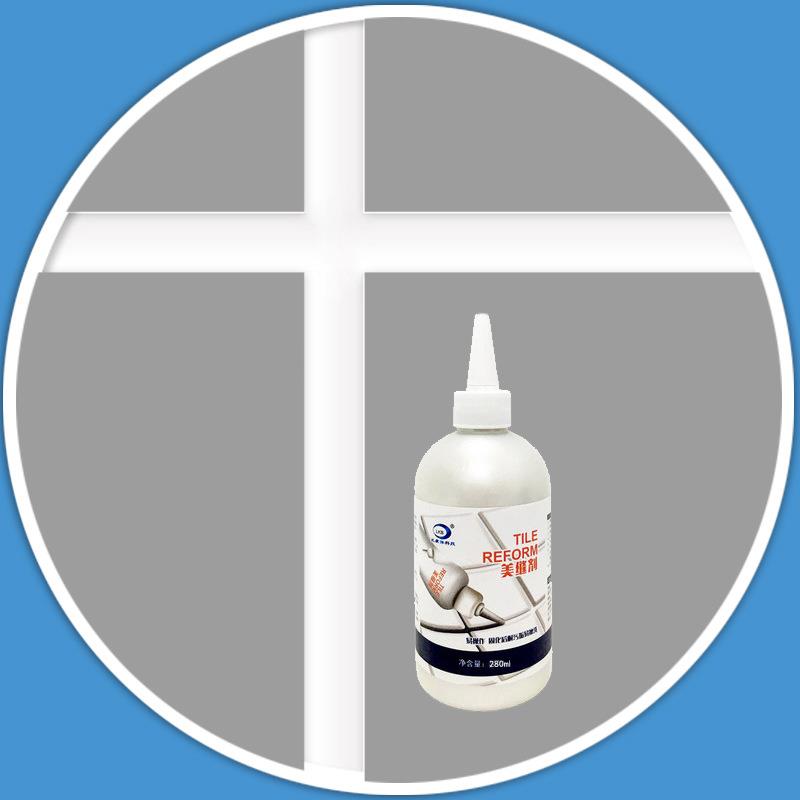 280ml Tile Gap Repair Agent Strong Waterproof Ceramic Tile Grout Crack Filling Bathtub Fixing Mending Glue Home Bathroom Caulk: Beige