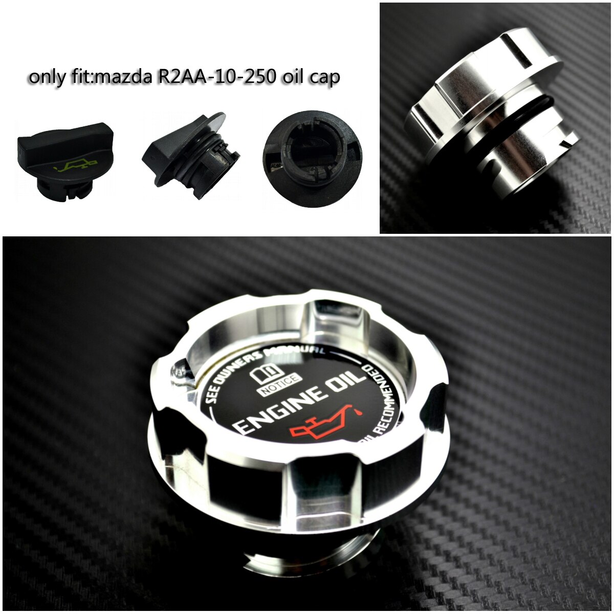Silber Aluminium Motoröl Kappe für MAZDA MAZDASPEED MAZDA 2, MAZDA 3 Axela Mazda 6 Atenza Mazda 5 Neue CX-5 CX-7 MX-5