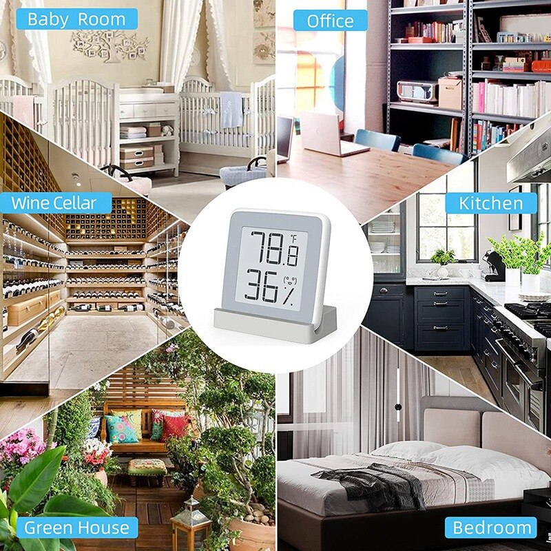 Digital Hygrometer Indoor Thermometer, Thermometer For Home HD E-Ink Screen Room Temperature Humidity Meter