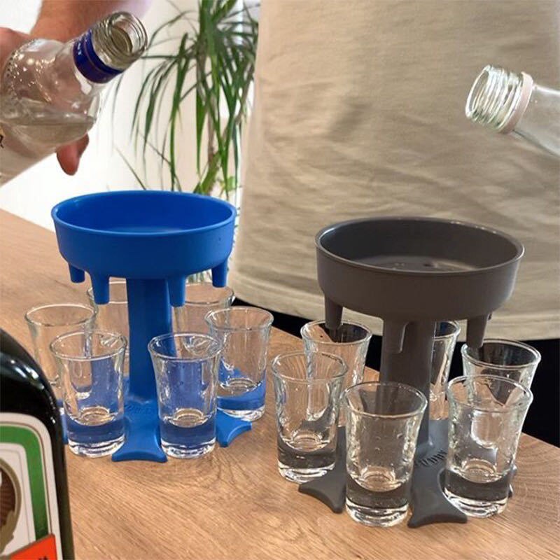 6 Shot Dispenser Houder Wijn Whisky Bier Dispenser Rack Bar Accessoires Caddy Liquor Dispenser Party Games Drinken Gereedschap