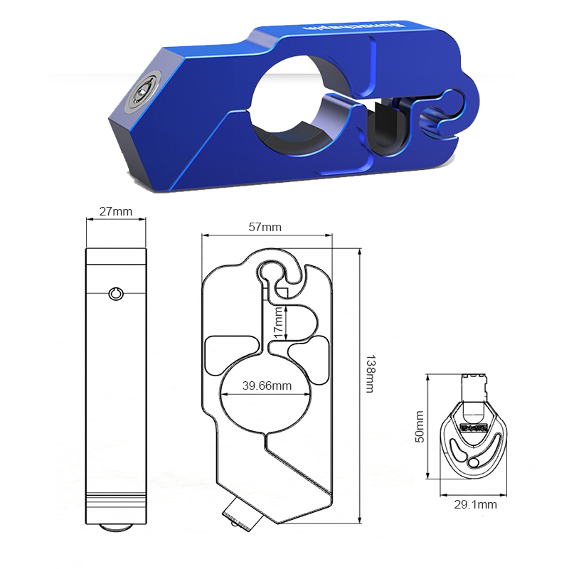 Motorcycle Grip Lock CNC Security Safety Locks Handlebar Handset Brake Lever Disc Locking Fit Scooter ATV Anti-Theft Motor Lock
