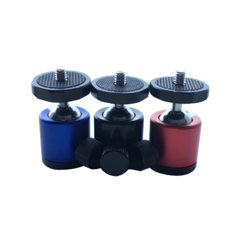 10 stuks/partij mini kogelkop 1/4 " houder voor camerastatief bolvormig universeel micro gegoten kleur metaal klein wolkenplatform