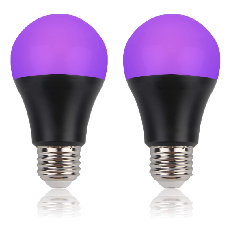 Zwarte Gloeilampen 9W LED UV Blacklight 395-400nm voor Blacklight Glow in The Dark Body Paint Fluorescerende poster Neon Glow Lamp