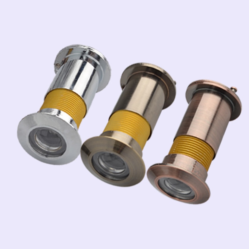 220 hd anti-tittande dörrvisare 16 26 35mm matt hd-lins med lock metall cat eye-säkerhet för hemdörrsvy