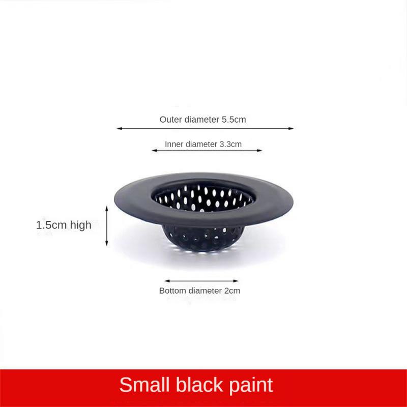 Kitchen Sink Filter Stainless Steel Mesh Sewer Sink Strainer Filter Bathroom Sink Strainer Drain Hole Filter Trap Waste Screen: black