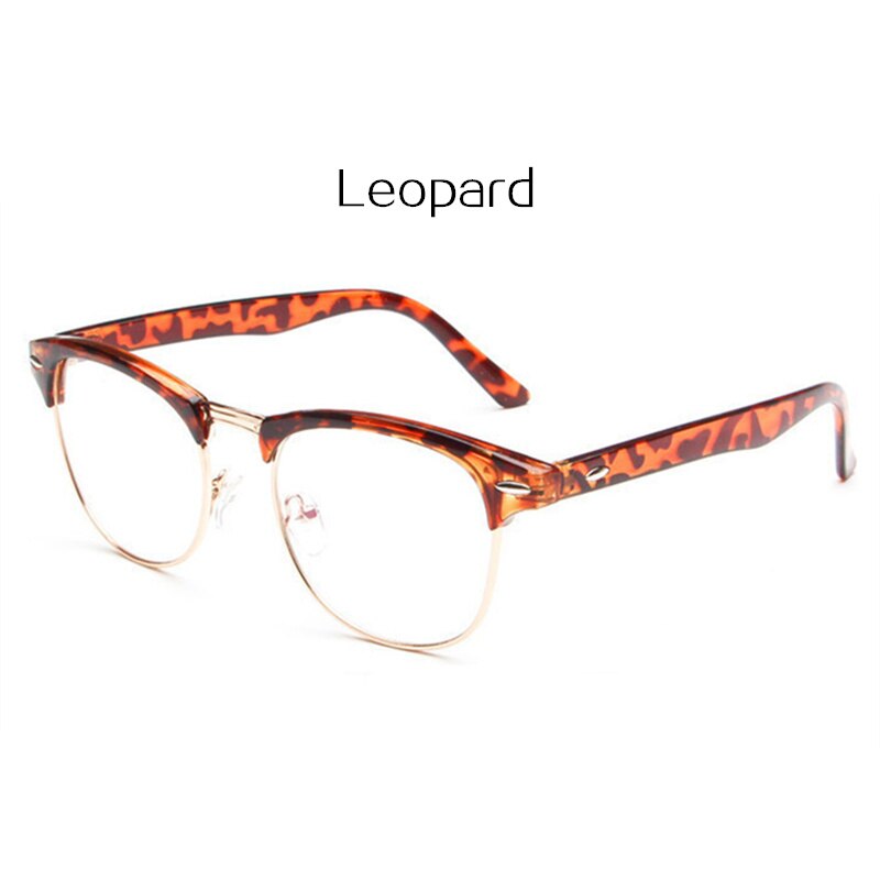 Optical Glasses Spectacle Frame For Men Women Glasses With Clear Eye Glass Male Female Clear Transparent Glasses Frames: Leopard