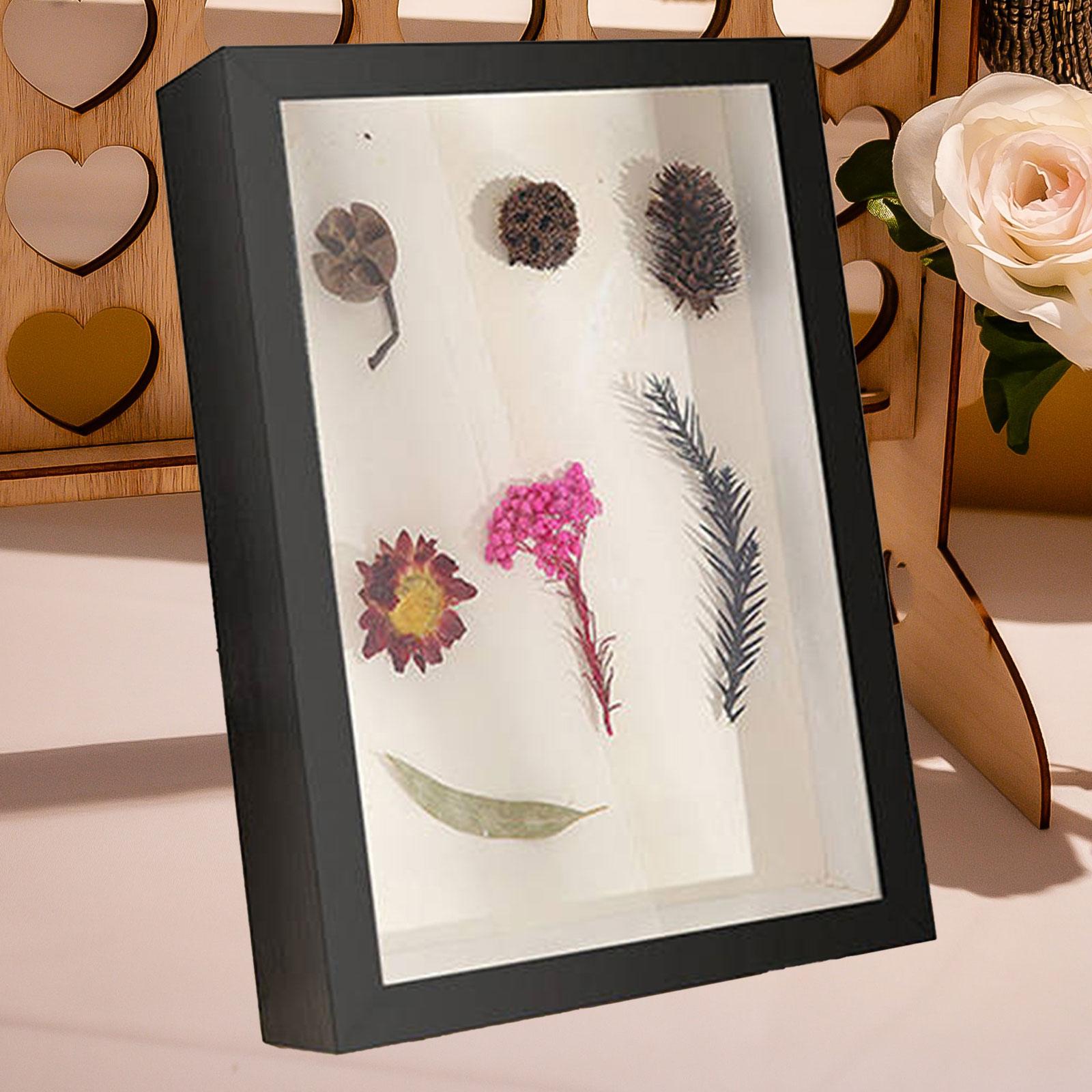 Cadre de boîte d'ombre bricolage, profondeur intérieure de 5cm, mur et brittop, présentoir pour gérer les billets d'œuvres d'art, Keepplex Flower
