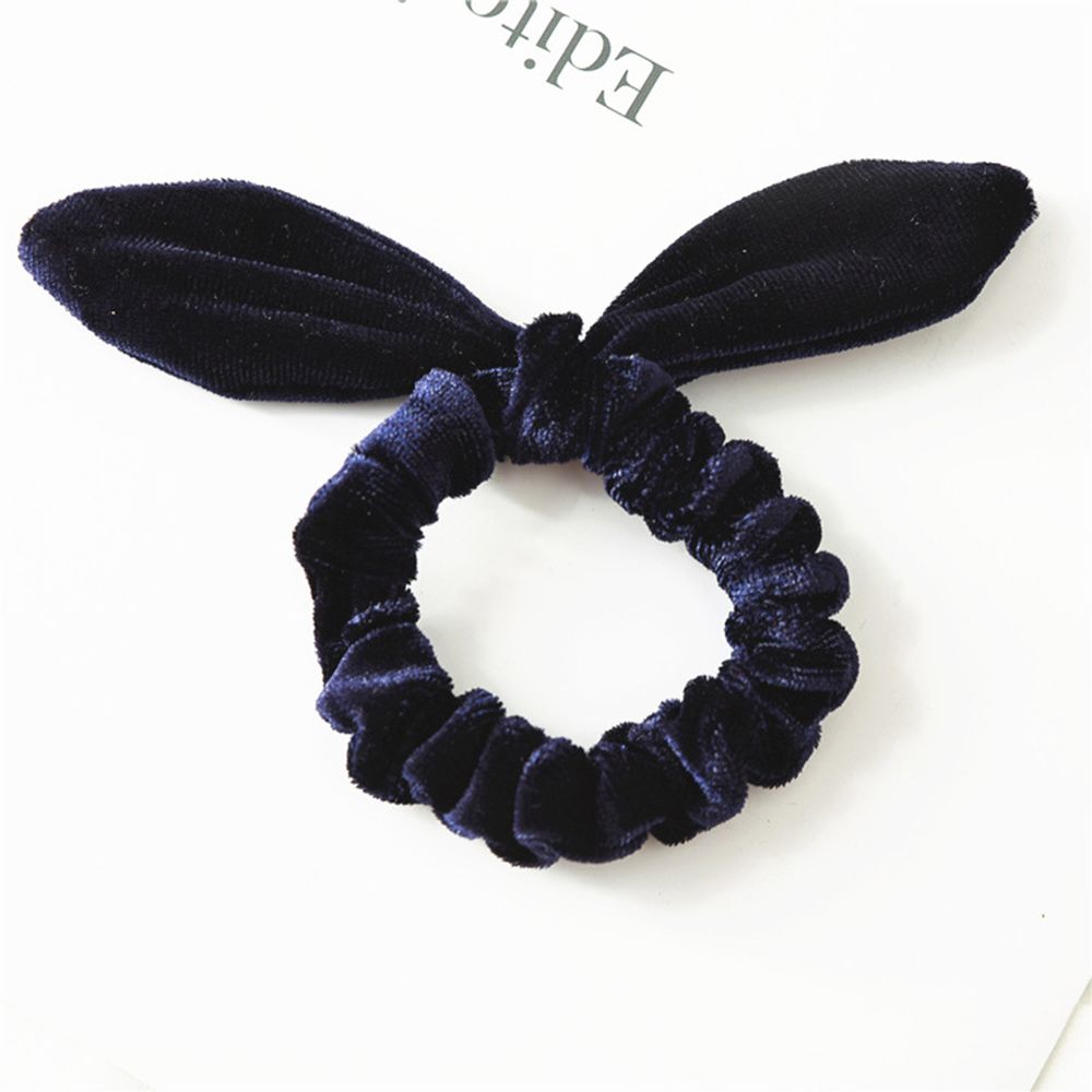 Elástico para cabelo, acessório feminino de veludo para cabelo, faixa de cabelo: navy blue