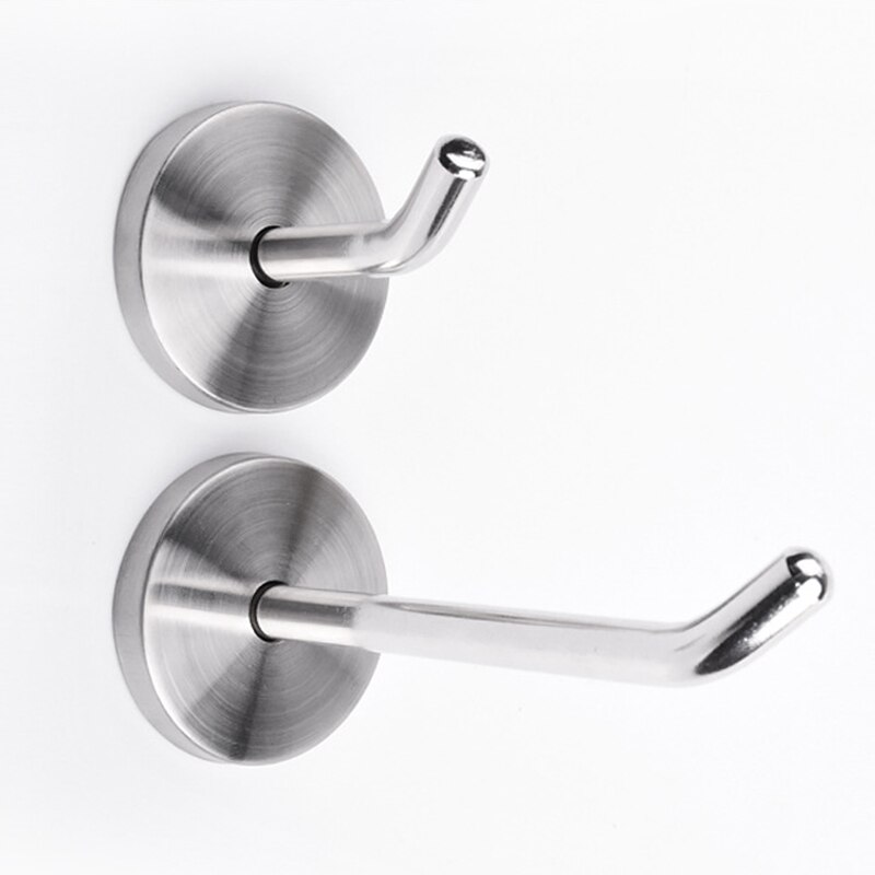 Muur deur achterhaak roestvrij staal kledinghanger badkamer keuken handdoekhaak zilveren haken huishoudelijke artikelen