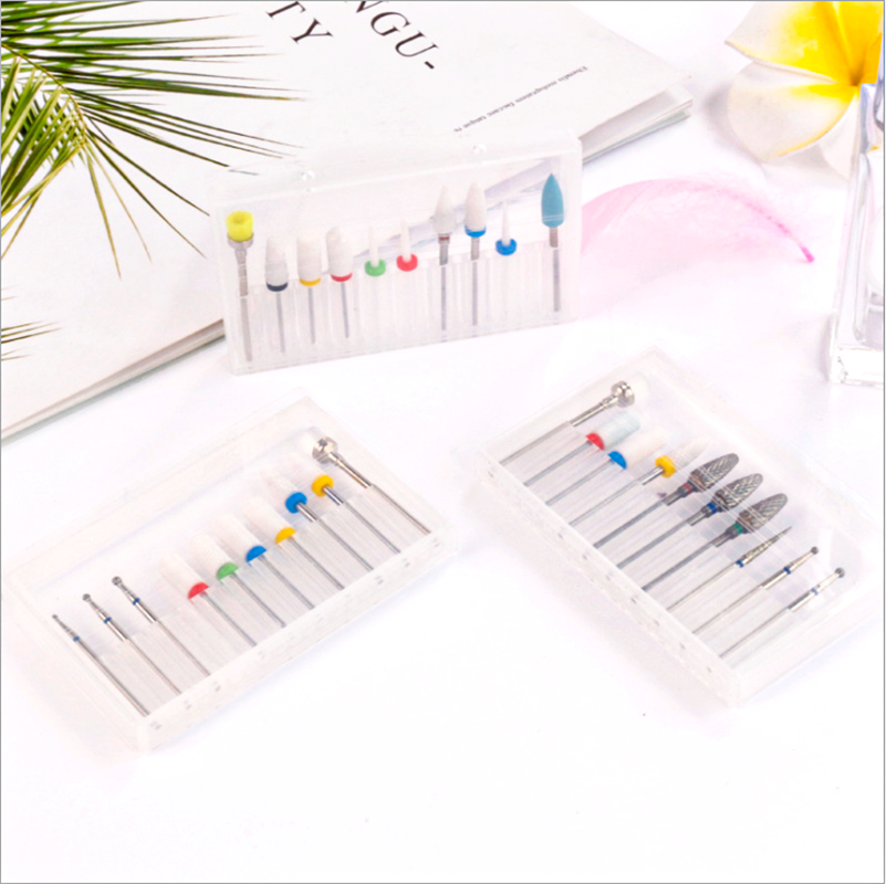 10 Stks/set Wolfraam Staal Legering Slijpen Bit Keramische Nail Bits Cuticle Schoonmaken Diamant Nagel Boor Set Pedicure Manicure Tool