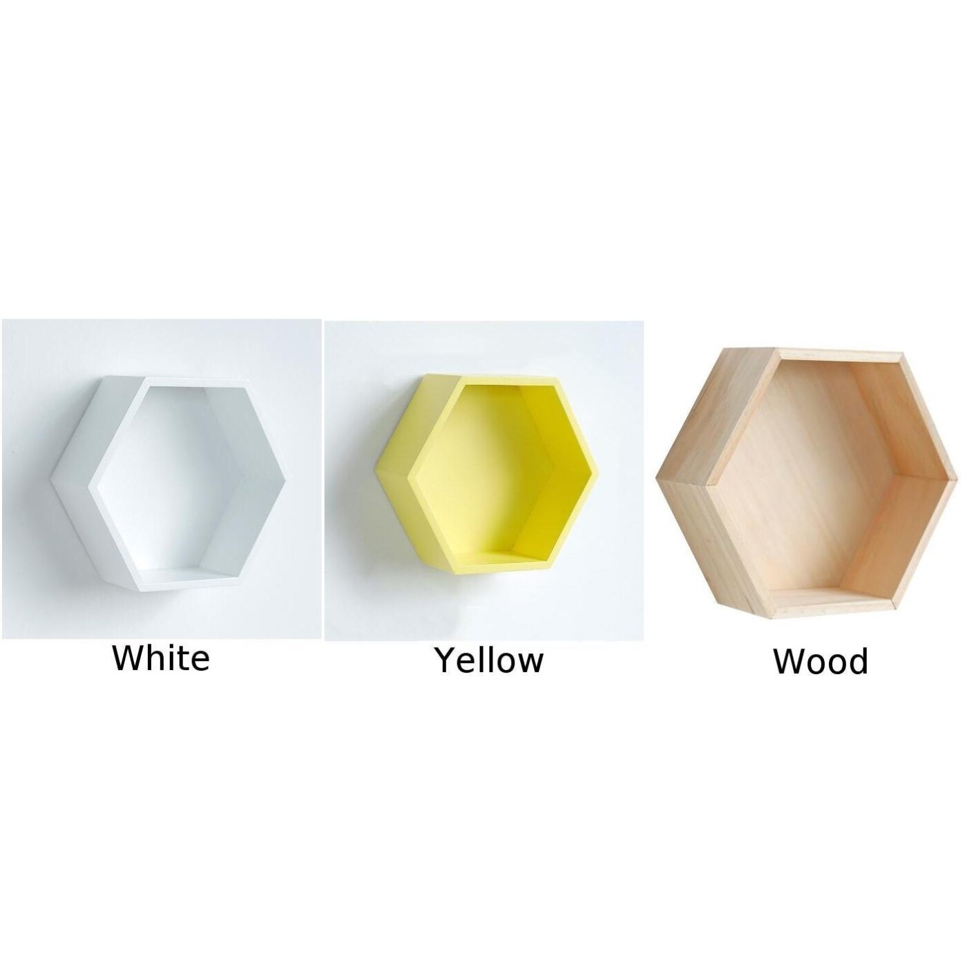 Nordic Hout Hexagon Box Wandplank Nordic Stijl Muur Opslag Plank Rack Craft Opbergrek Kamer DIY Muur Decor Houder