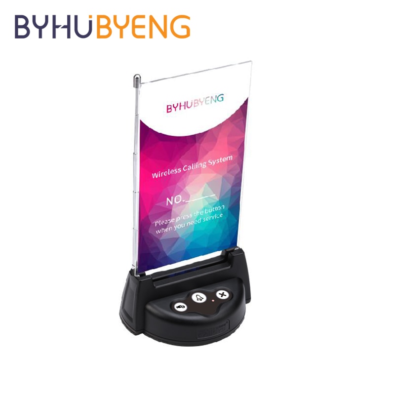 Byhubyeng Restaurant Menu Draadloos Bellen Oproepsysteem Ober Call Wachtrij Management Pager Zender Fast Food Apparatuur