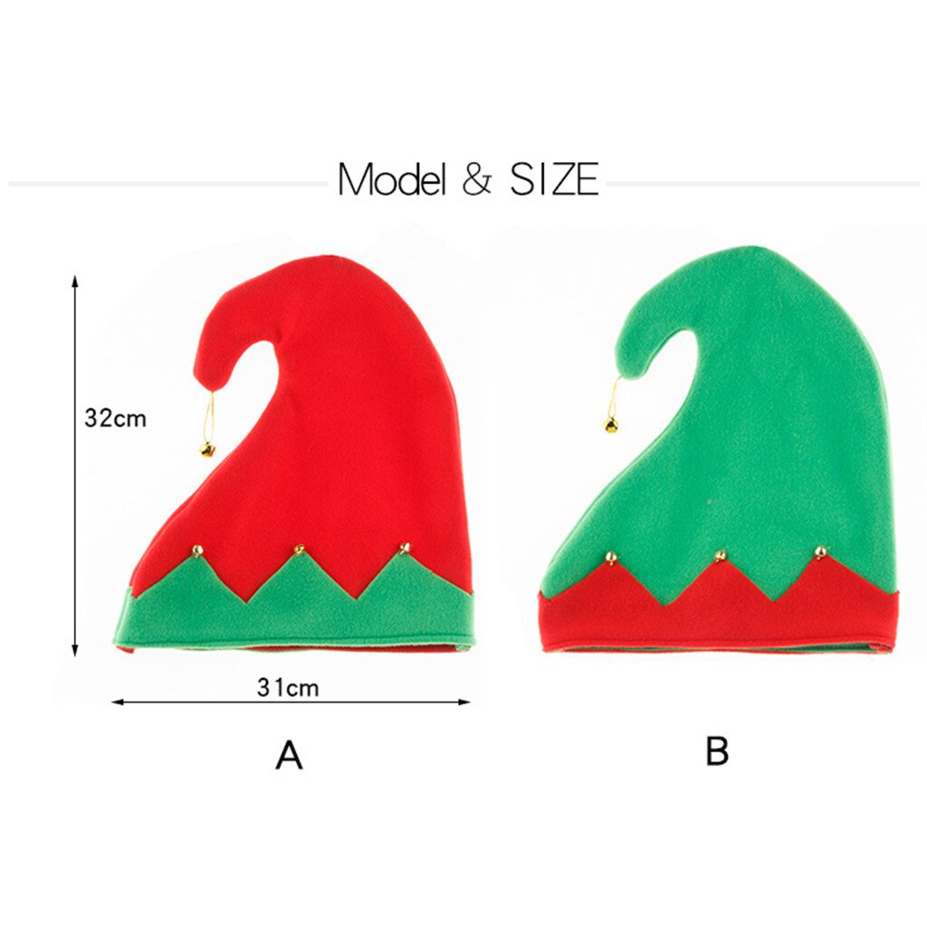 Year Cotton Santa Hat Christmas Elves Hat Men Women Adults Christmas Decorations For Home Santa Claus Warm Winter