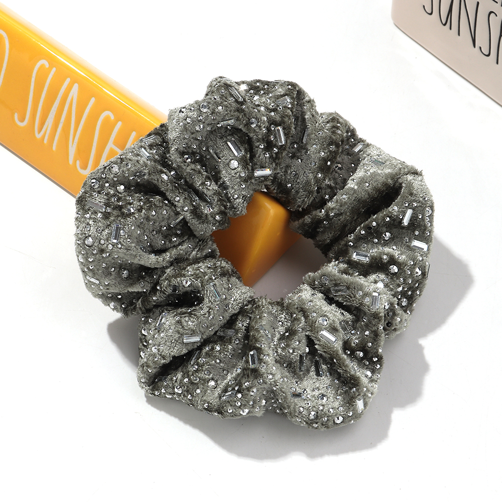 Luksusowe, szerokie opaski do włosów z kryształkami dla kobiet, błyszczące, elastyczne, duże, sznurkowe akcesoria do włosów dla kobiet: Błękitny