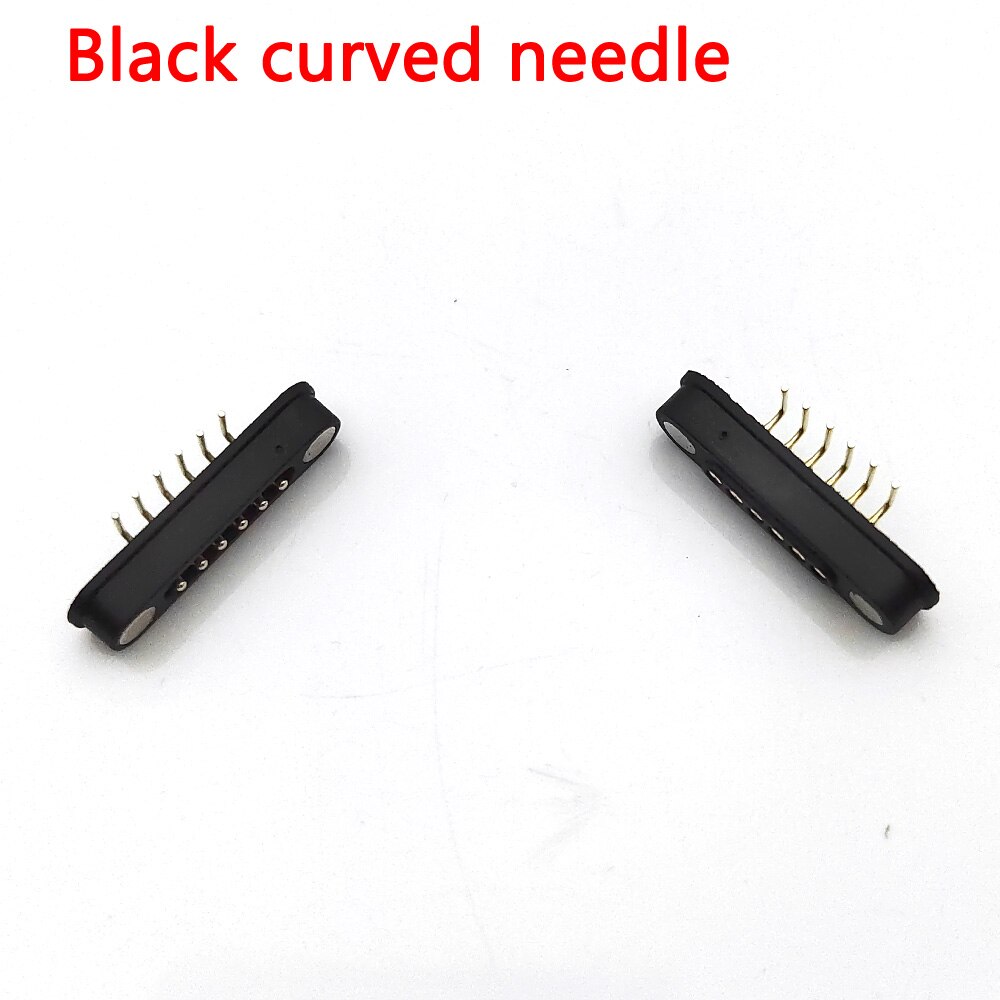 1set 6Pin Magnetic Pogo Pin Connector 6 Positions Pitch 2.2mm Spring Loaded Header Contact for Charge Data Transfer cable Probe