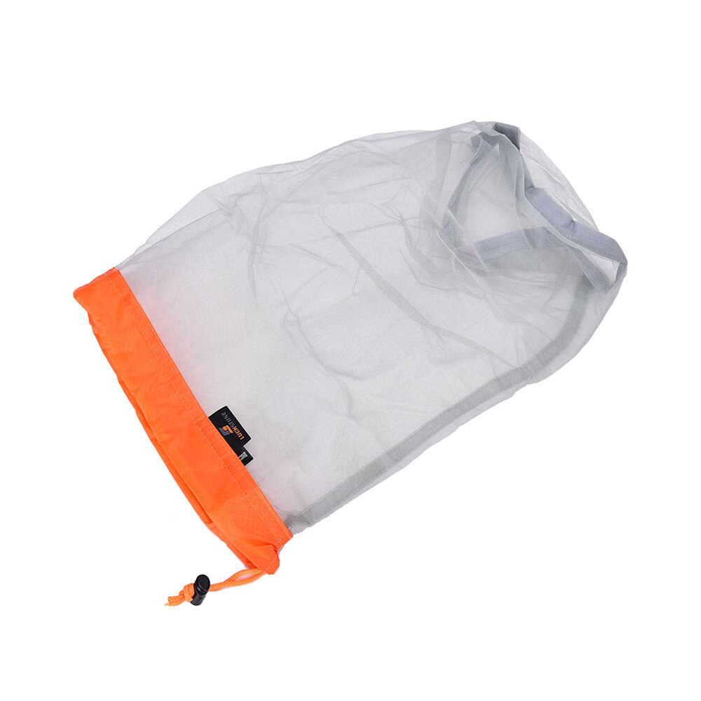 Camping Sports Ultralight Mesh Storage Bag Outdoor Stuff Sack Drawstring Bag Storage Bag Traveling Organizer Outdoor Tool