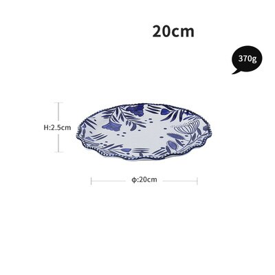 ceramic dinner plates breakfast dishes and plates sets porcelain floral printed pigmented soup noodles bowls dish: 20cm plate