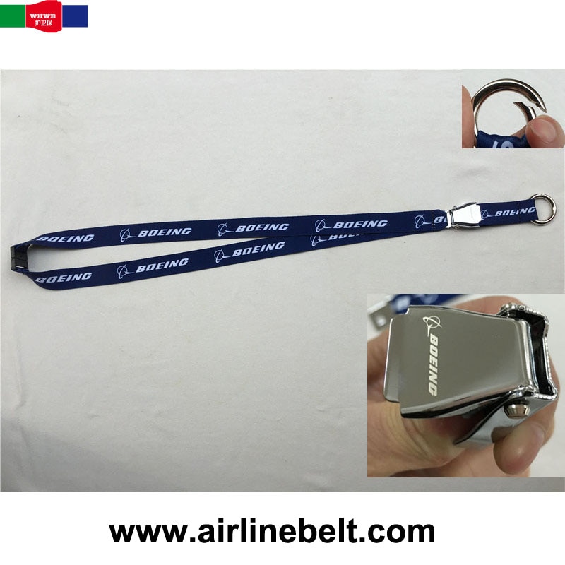 Boeing seat belt vliegtuig gesp lanyards sleutels sleutelhanger mobiele telefoon strap hals accessoires vliegende reizigers lover home office