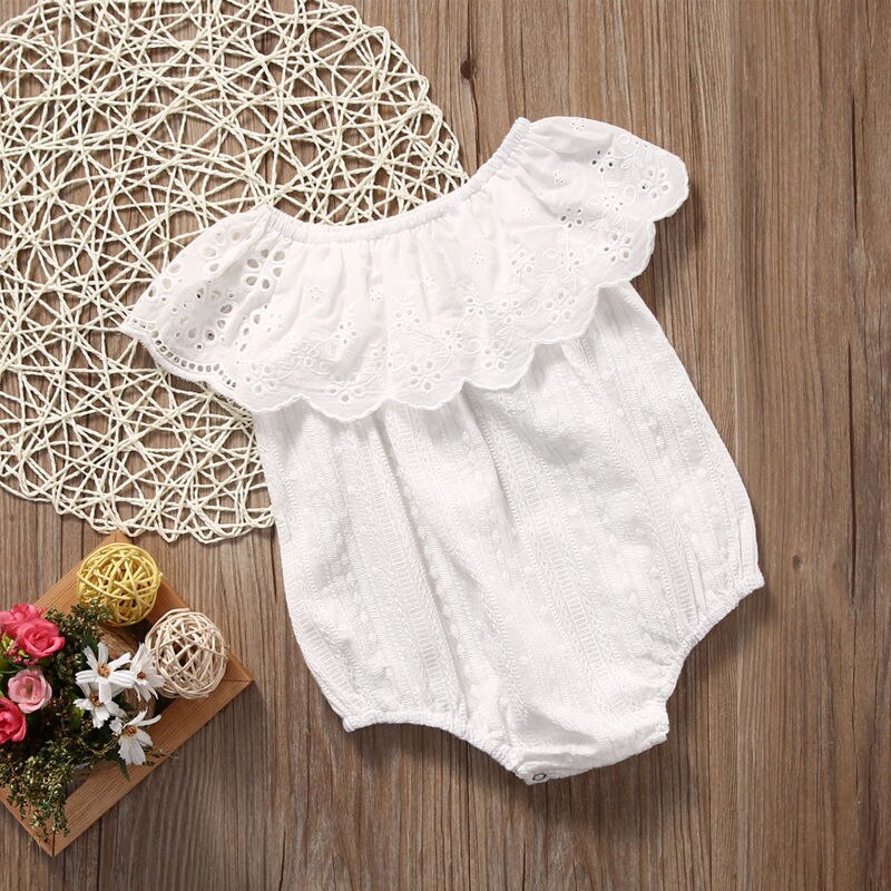 Zomer Mode Pasgeboren Baby Baby Meisje Ruches Bodysuit Korte Mouw Jumpsuit Outfits Leuke Babies Kids Sunsuit Kleren