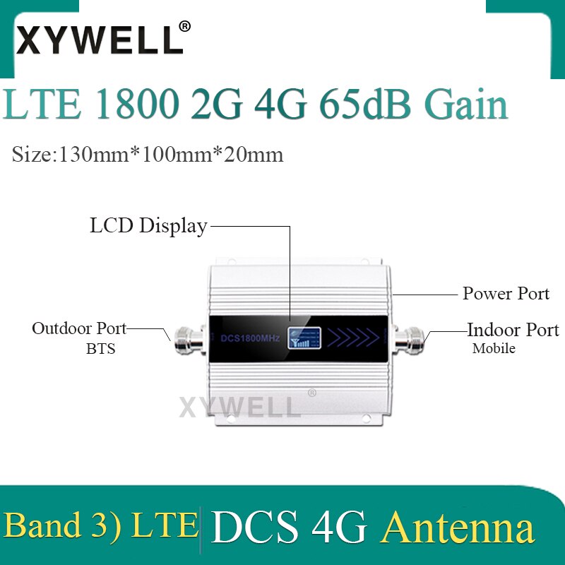 1800mhz celular celular amplificador 4g lte sinal móvel impulsionador repetidor gsm 1800 celular display lcd + 4g antena