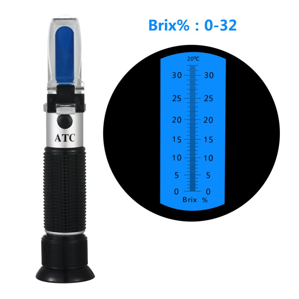 Hand Held Brix Refractometer For Brix Sugar Beer 0-32% Brix Refractometer ATC Refractometer