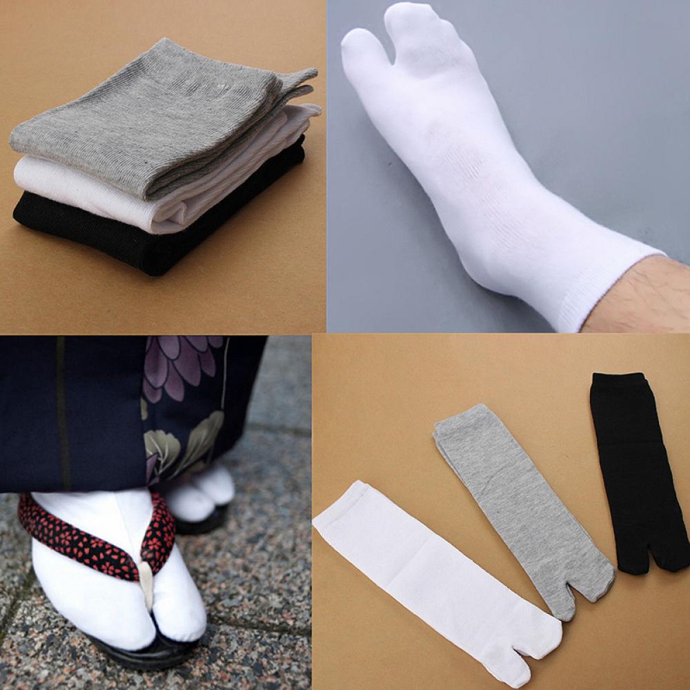 3Pairs/Lot Japanese Style Tabi Toe Socks Cotton Men Women Bamboo Fiber Deodorant Breathable Separate Kimono Flip FlopTwo Fingers