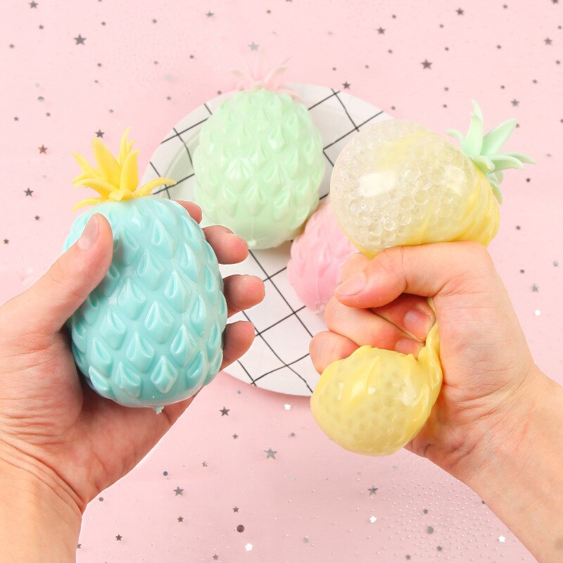 Fun Soft Ananas Anti Stressbal Stress Reliever Speelgoed Voor Kinderen Volwassen Fidget Squishy Antistress Creativiteit Leuke Fr