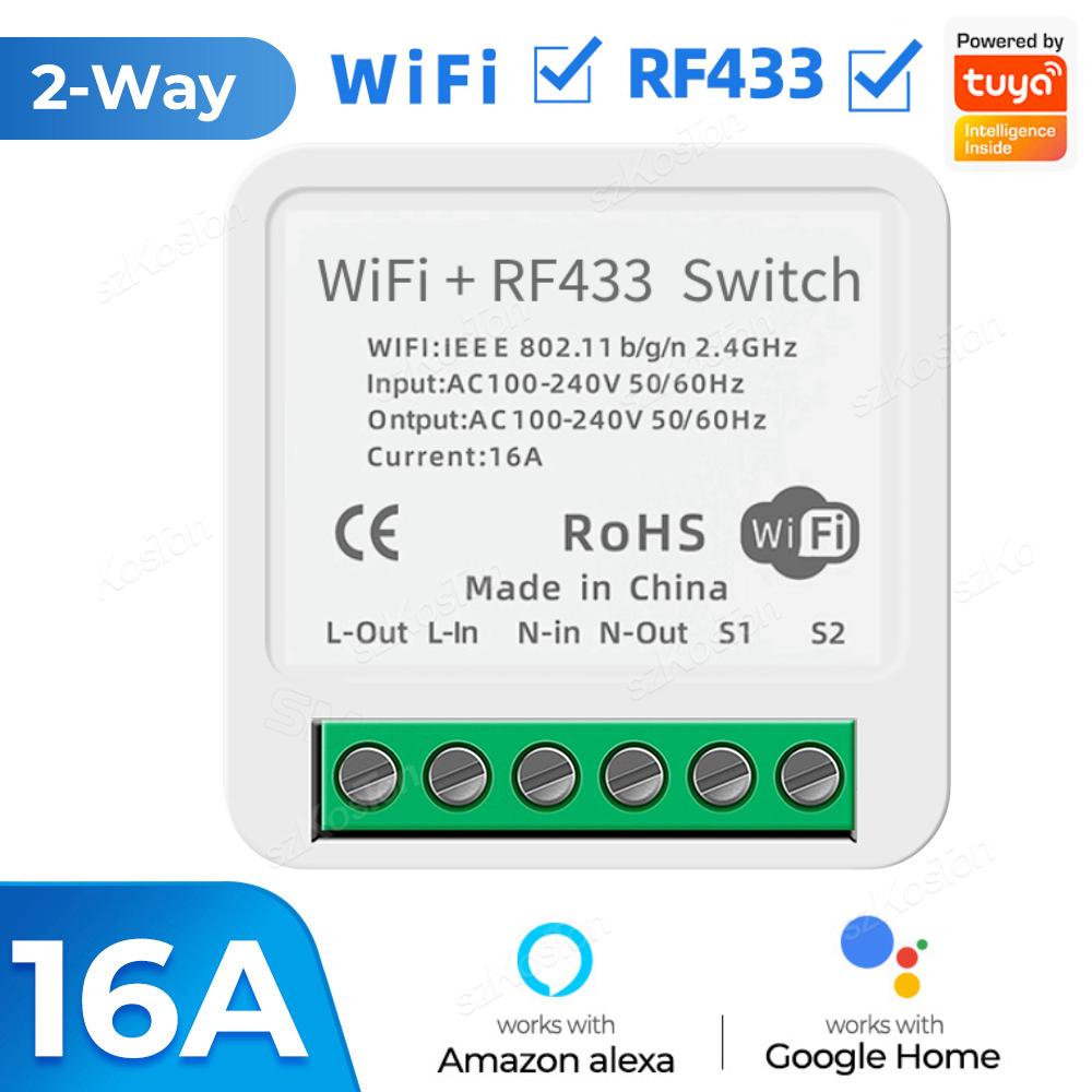 Moduł przekaźnika inteligentnego przełącznika WiFi Smart Home dla Tuya Homekit Ewelink Trzy style Sześć opcji APP Voice Praca z Alexa Google: Bundle4