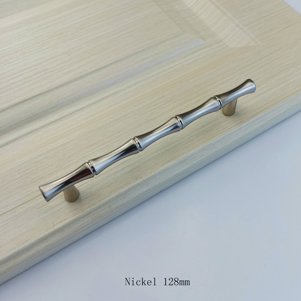 Bambus-Stil Griff für Möbelbeschläge Chrom Bronze- Griff Küchenschränke Tür Schublade Knopf Kleiderschrank Schrank Griff zieht: Grün