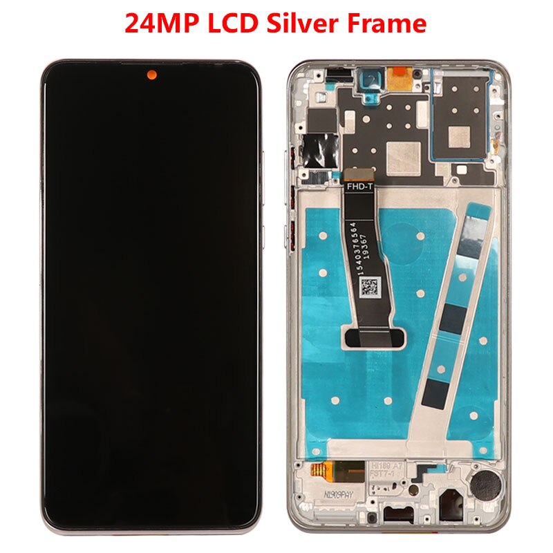 LCD Für Huawei P30 Lite 4GB 6GB MAR-LX1A LX1M LX2 L21A L01A LCD Display Touch Screen Für Huawei nova 4e LCD Display Ersatz: 24MP LCD SilverFrame