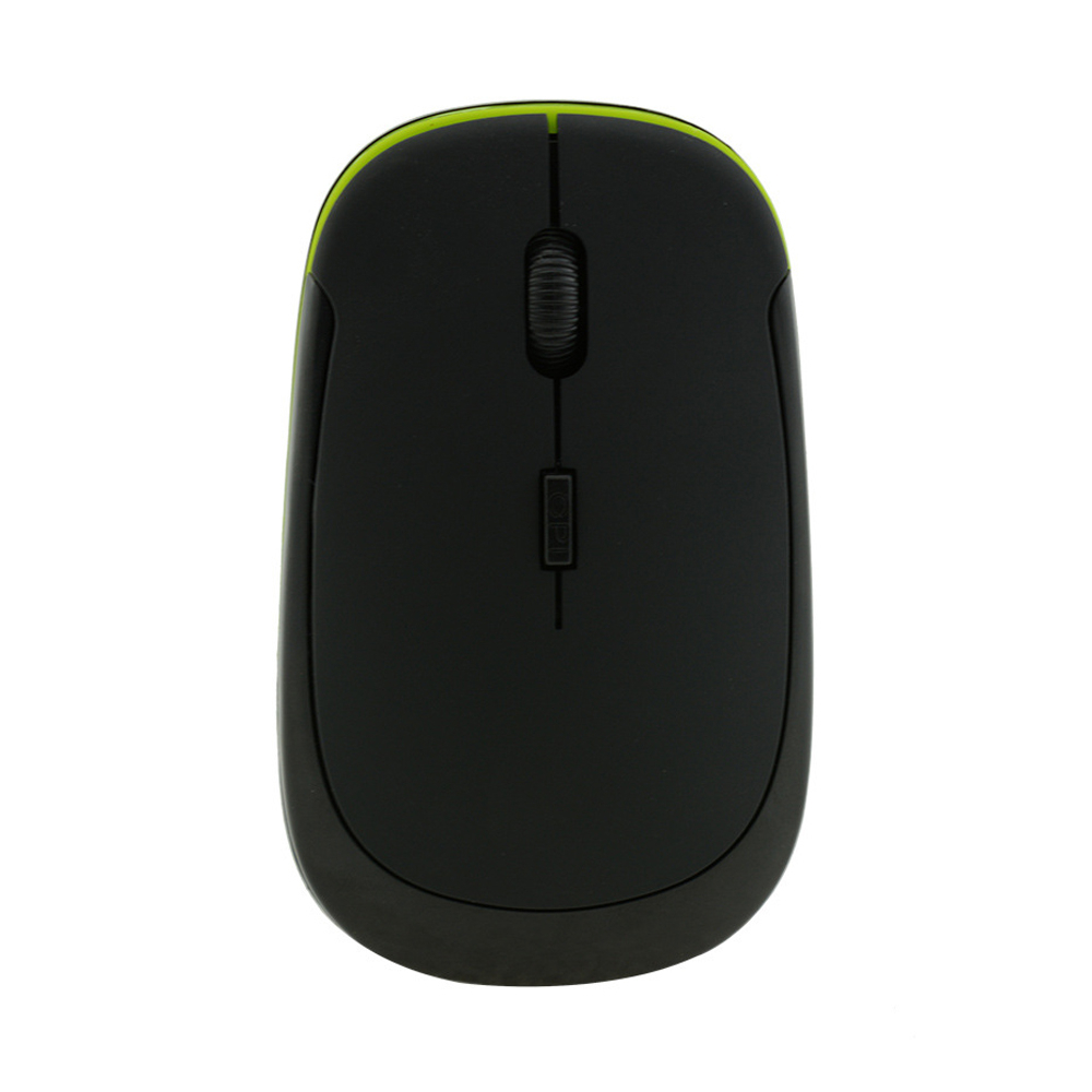 Wireless 2.4G Mouse Optical Gaming Office Mouse with USB Receiver Laptop PC Computer Ergonomic Mause Mice for Dell/Lenovo/ASUS: Black