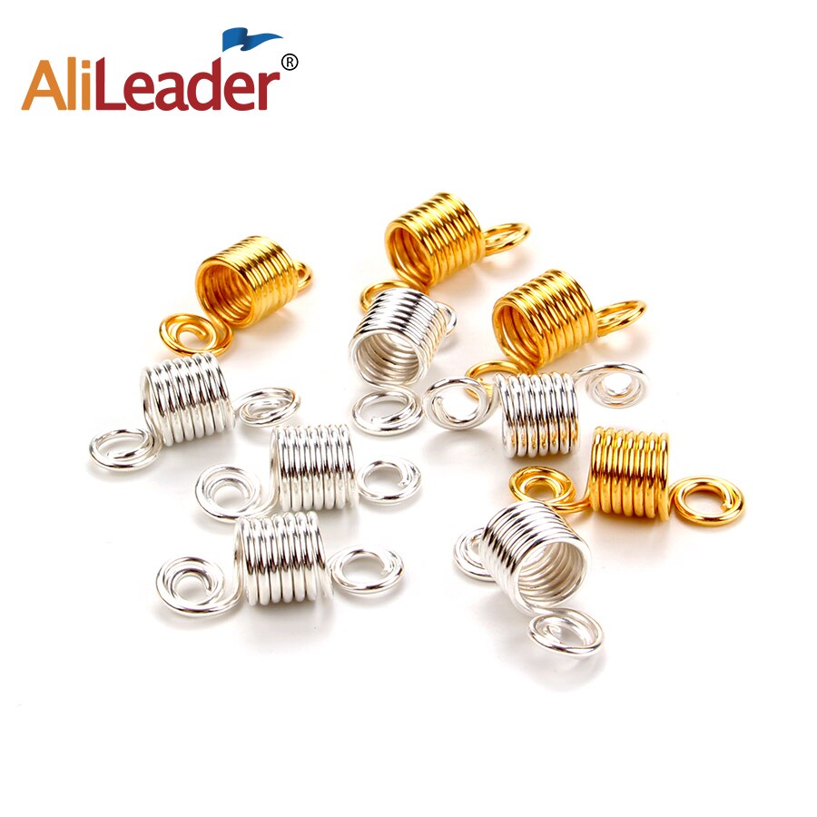 Alileader Lente Haar Ringen Van Dreadlocks Haar Accessoires Kralen Voor Dreads Vlecht Kralen Voor Vrouwelijke Gouden Spiraal Haar Vlechten