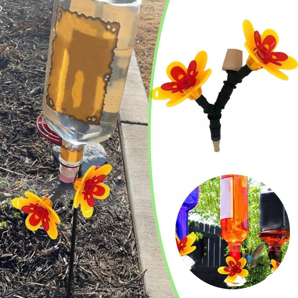 Transformer vos propres bouteilles recyclées en la meilleure mangeoire d'extérieur pour oiseaux colibris, accessoires d'eau de jardin pour oiseaux sauvages O2C4