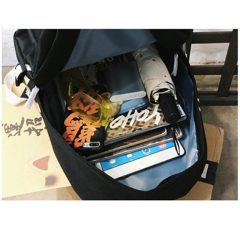 Junior High School bags Backpack Girls Boys Teenage Personality Street Large bag school Women Bookbags Student Bagpack Campus