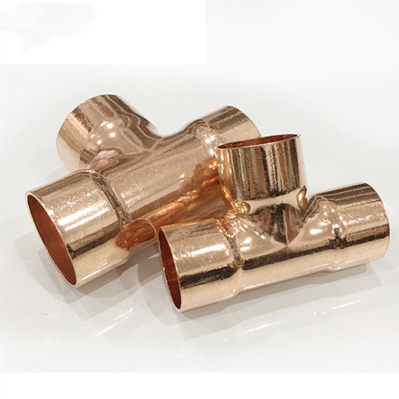 6.35mm-35mm kobberrør like tee-koblinger for luftk... – Vicedeal