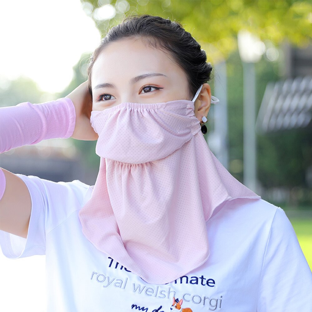Bufanda de protección solar transpirable, protección UV, a prueba de polvo, para el cuello, Verano