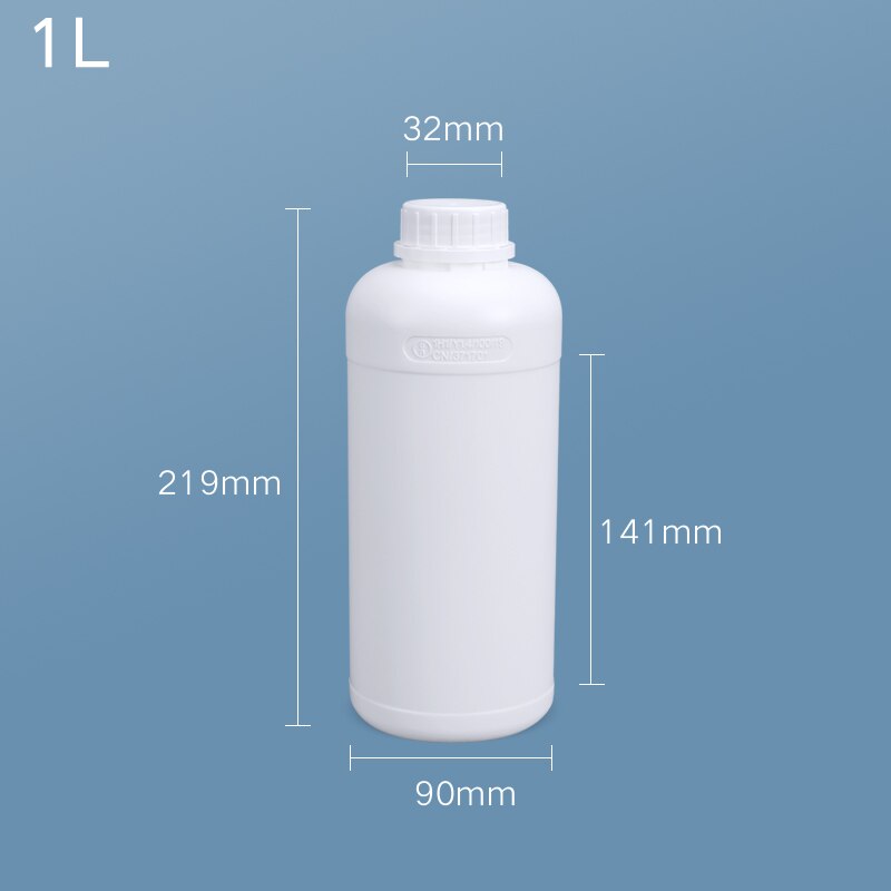 Thicken plastic fluorinated bottles chemical organic solvents container 50ML,100ML,200ML,250ML,500ML,1000ML: 1000ML A