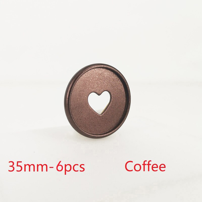 Stücke 35mm gefrostet Pilz See Bindemittel Scheiben Kunststoff Bindung Ringe Notizbuch Bindemittel Ringe Pilz Scheiben Büro Bindung Liefert: Kaffee-6Stck