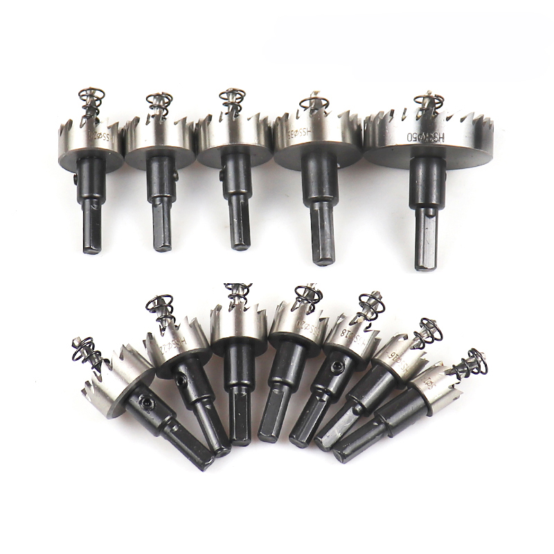 Serra de buraco hss 16-100mm cobalto aço de alta velocidade m35 conjunto de ferramentas de aço inoxidável para metal perfuração de aço inoxidável metalurgia