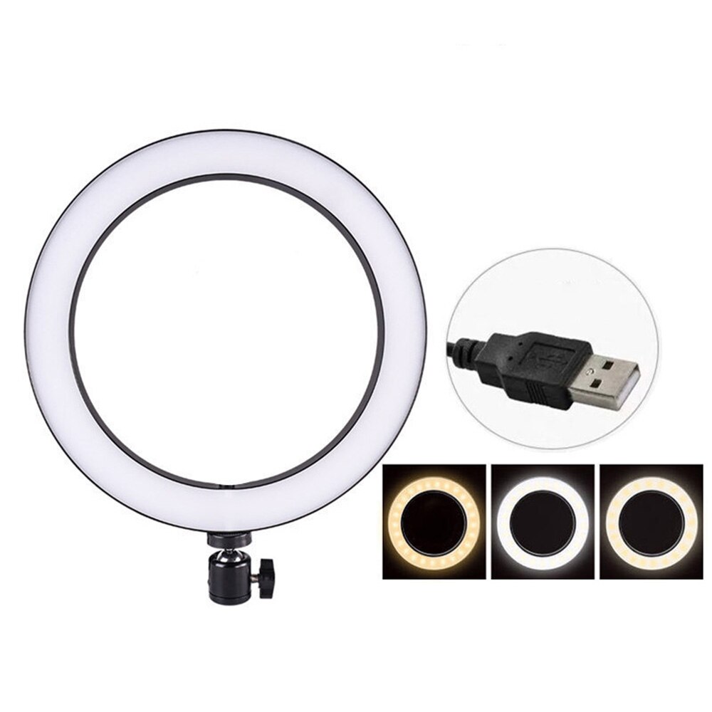 20cm LED Ring Light Dimmable USB Lamp For Photo Video Studio Makeup Lights Live Lamps