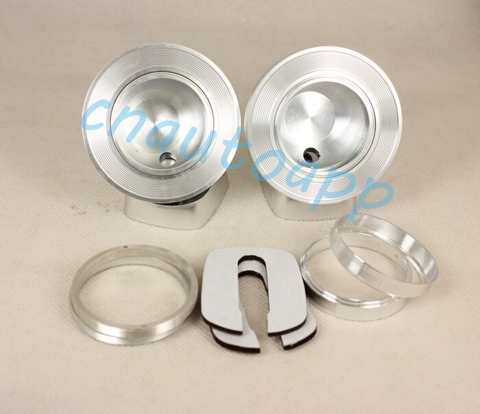 Car Tweeter Aluminium Base Speaker Boxes - Silver ( One Pair )