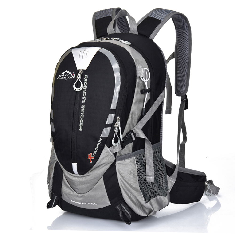 25L hommes imperméable à l'eau escalade sac à dos sac de sport de plein air sac voyage sac à dos Camping randonnée sac à dos femmes Trekking sac: Black