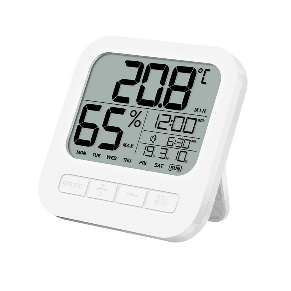 Home Digitale Klok Kantoor Babykamer Thermometer Hygrometer Indoor Temperatuur-vochtigheidsmeter Monitor Desk Muur Wekker