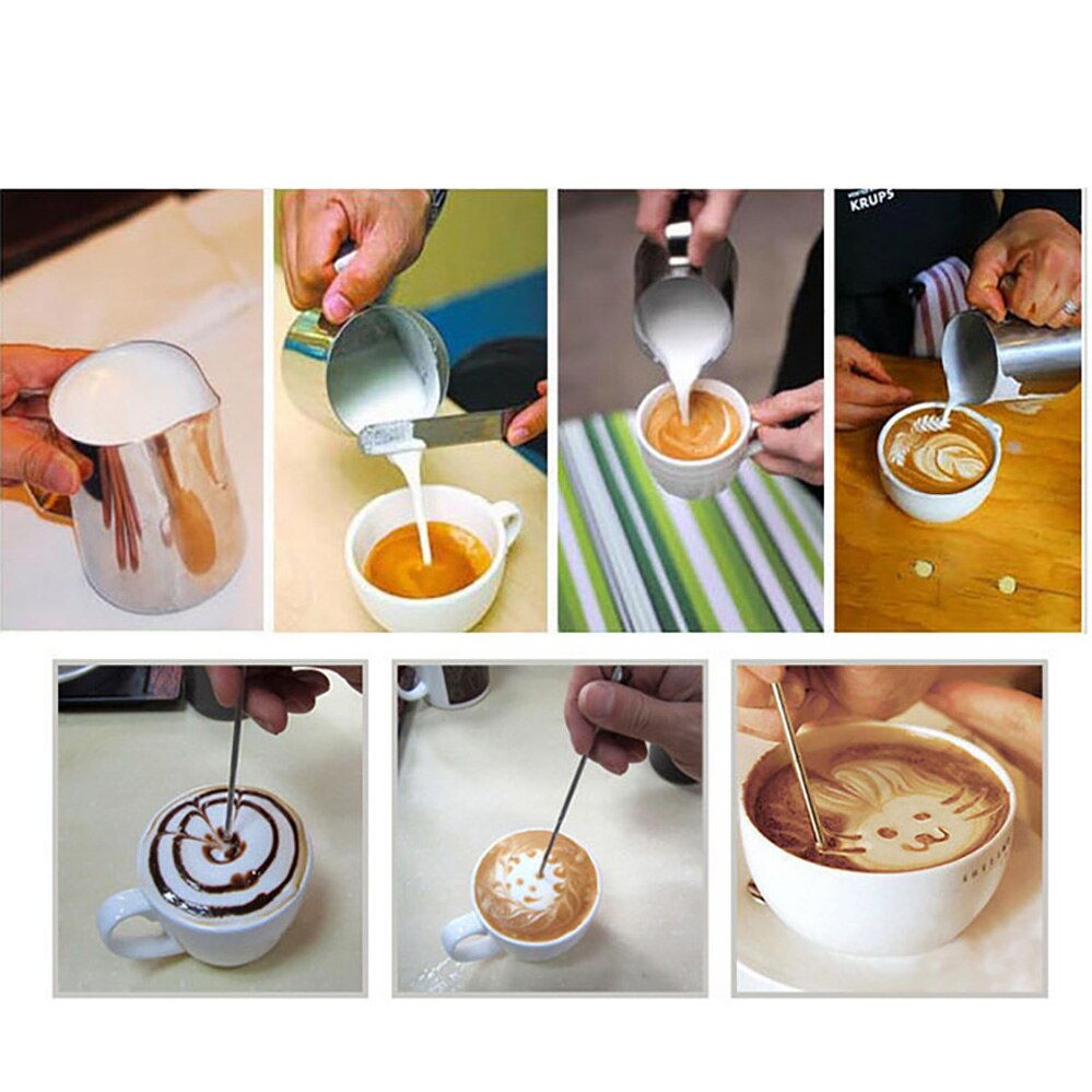 Milch Aufschäumen Krug Mit Eingebautem Thermometer, Edelstahl Milchkännchen Aufschäumen Krug 20 unzen (600 ml) Espresso Kaffee Latte Töpfe