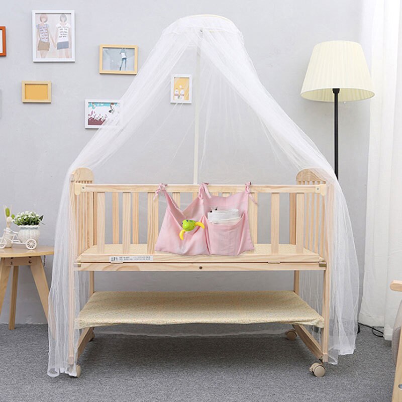 Baby Bed Hanging Storage Bags Cotton Newborn Crib Organizer Toy Diaper Pocket For Crib Nappy Store Bags Bedding Set Accessories