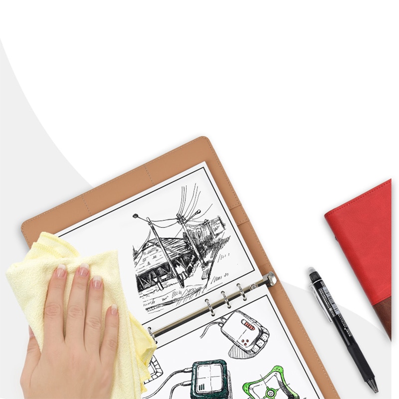 Elfinbook X, carnet de notes effaçable en cuir directe], carnet de notes, stockage Flash intelligent